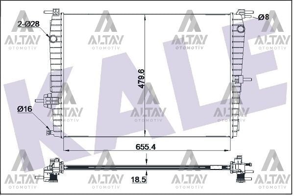 214100067R Su Radyatörü KALE | Renault Fluence / Renault Megane 2 / Renault Megane 3
