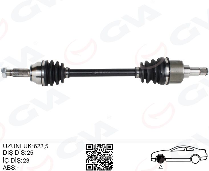 1142795 Ön Aks Komple Sol GVA | Ford Fiesta / Fusion 1.4TDCI