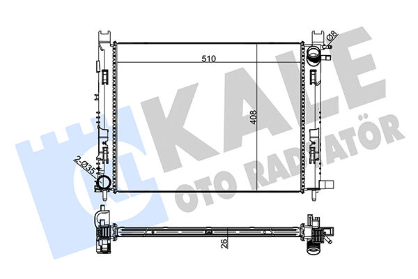 214107326R Su Radyatörü KALE | Renault Clio 4 / Renault Symbol / Renault Captur