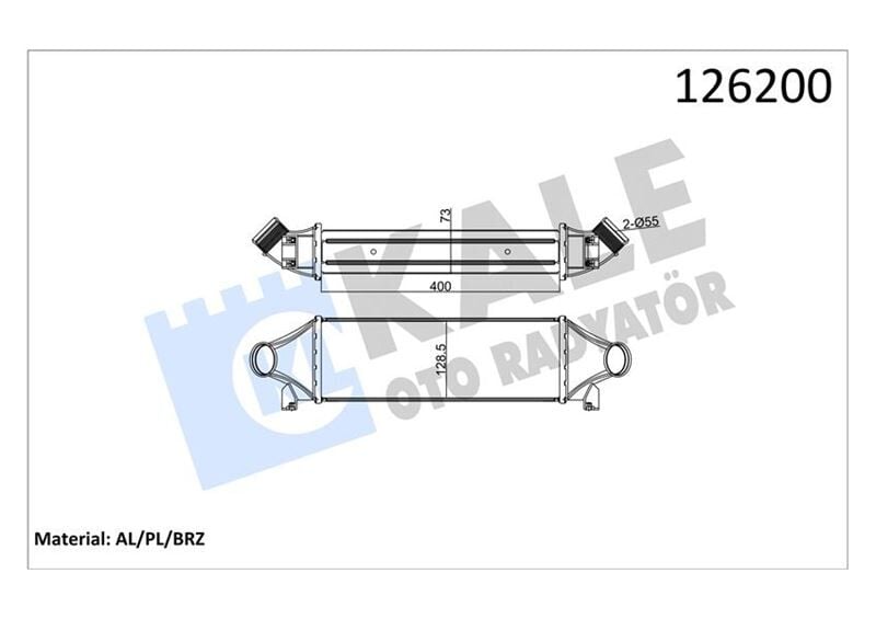 3M5H 9L440 AA Turbo Radyatörü KALE OTO RADYATOR | Ford Focus cmax kuga Smax 05> 1