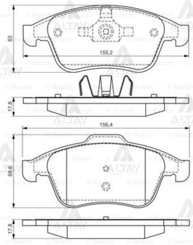 410602933R Fren Balatası Ön BOSCH | Renault Laguna