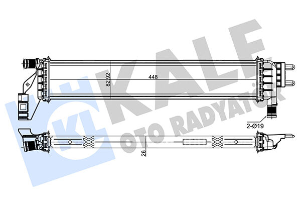214108831R Su Radyatörü KALE | Dacia Logan / Dacia Sandero / Dacia Duster
