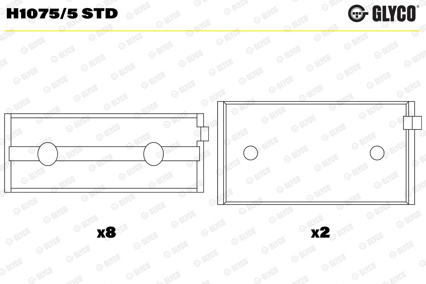 5888227 Motor Yatağı GLYCO | Fiat Tempra