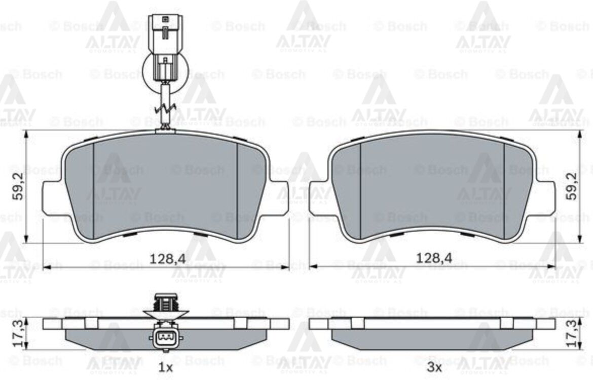 440600264R Fren Balatası Arka BOSCH | Renault Master