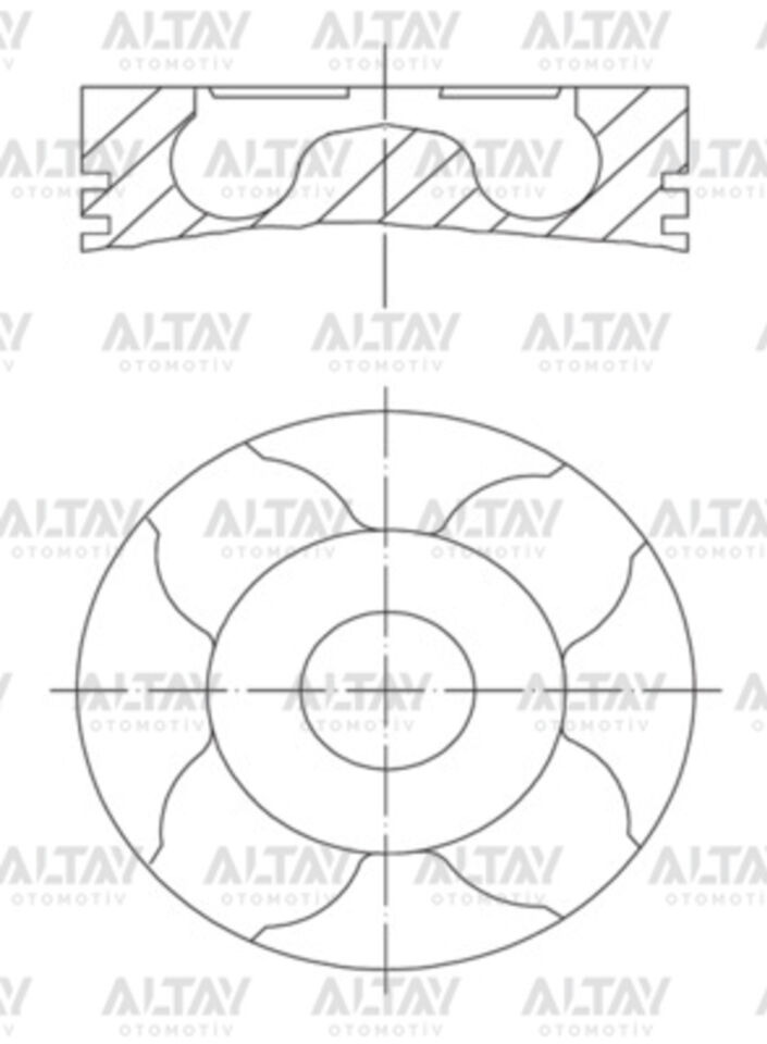 8770706STD10BG Piston MAHLE | Fiat Doblo