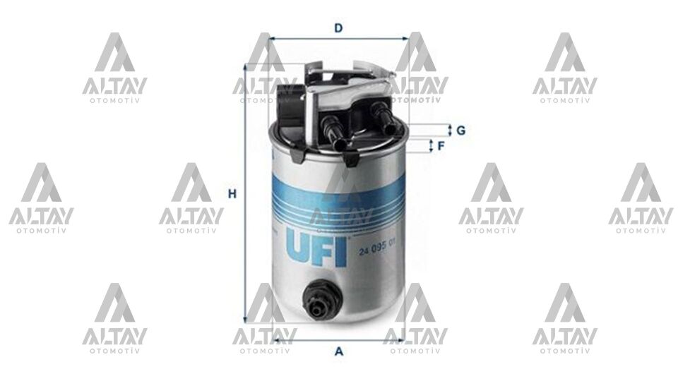 16400-4EA1B Yakıt Filtresi UFI | Renault R9