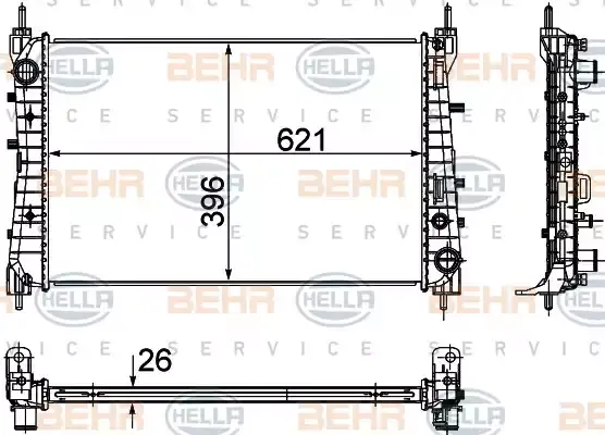 51785217 Su Radyatoru Mekanik VEKA | Fiat Linea 1.3 MJT 90 Hp M t 2007