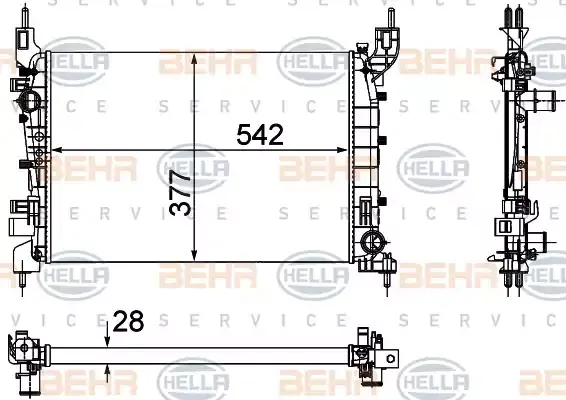 51784706 Su Radyatoru Mekanik VEKA | Fiat Linea 1.4 77 Hp M t 2007