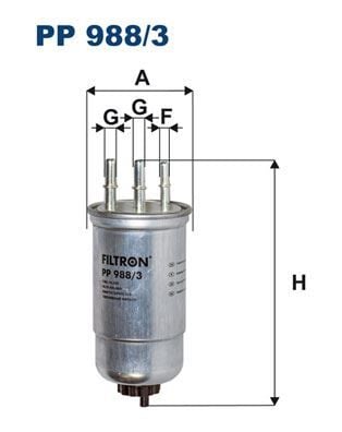 164002137R Yakıt Filtresi FILTRON | Logan 01 06 Sandero 08+ Duste