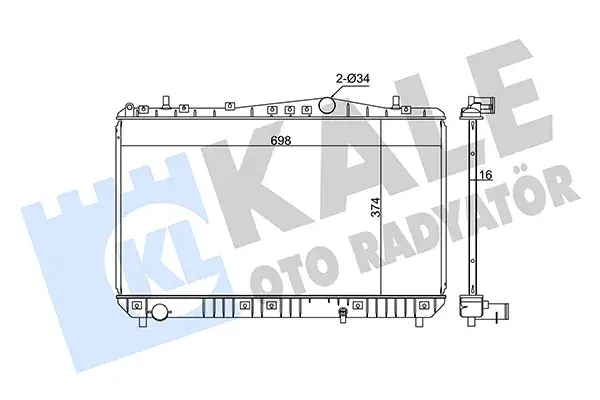 52052220 Su Radyatoru Mekanik | Fiat Egea 1.3 MJT M t Ac+ / 2015 VEKA