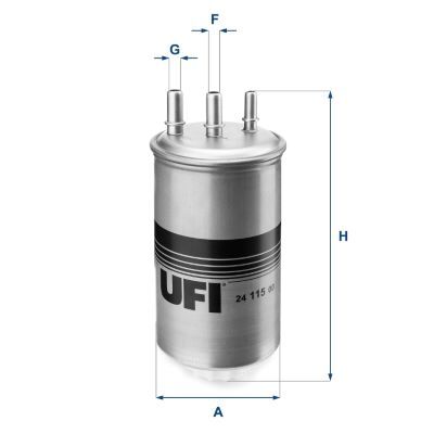 164002137R Yakıt Filtresi UFI | Logan 01 06 Sandero 08+ Duste
