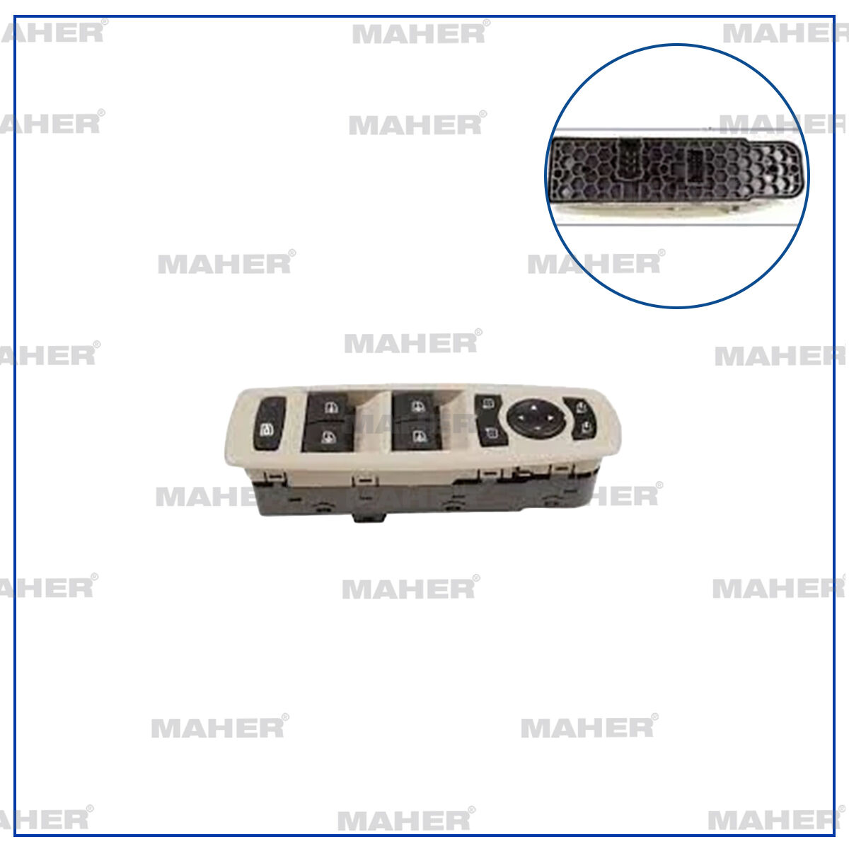254000015R Düğme / Anahtar Sol MAHER | Renault Fluence / Renault Megane 2 / Renault Megane 3