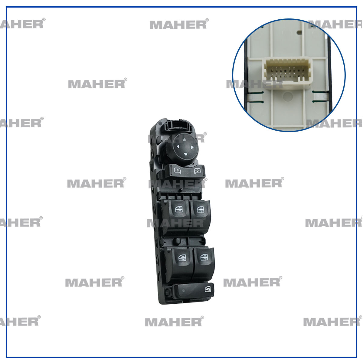 809610007R Düğme / Anahtar Sol MAHER | Renault Fluence / Renault Megane 2 / Renault Megane 3