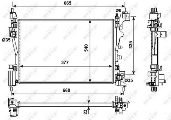 51780706 Su Radyatoru Mekanik VEKA | Fiat Fiorino 1.4i M t Ac+ / 2007