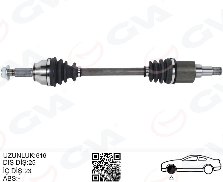 ET763B436AD On Aks Komple Sol GVA | Ford Transi̇t Courier 1.5 1.6 Td
