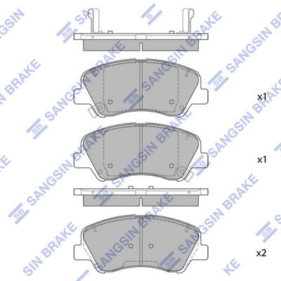 58101 1WA05 Ön Fren Balata SANGSIN | Hyundai i20 1.1L 1.2L 1.4L 15+