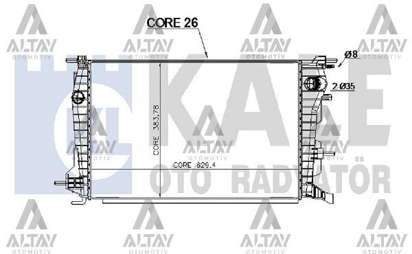 214100068R Su Radyatörü KALE | Renault Fluence