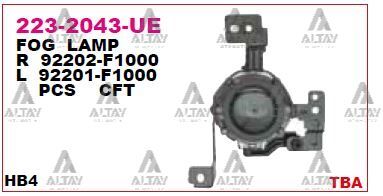 92201-F1000 Far ve Aydınlatma Sol DEPO | Kia Sportage
