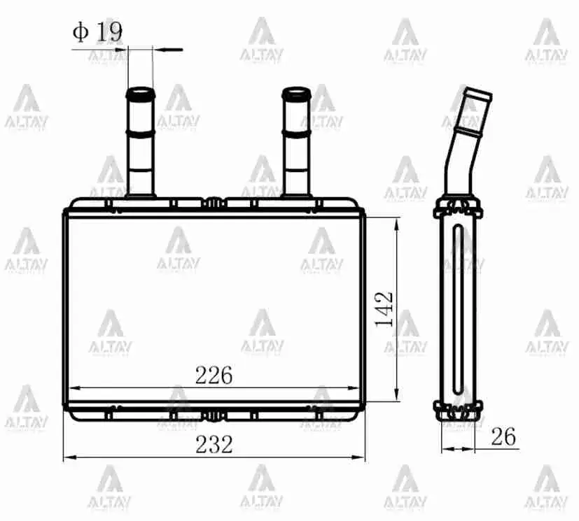 97211 4B000 Kalorifer Radyatoru Brazing | Hyundai H100 2.5 D Pick up 1993 2004 VEKA