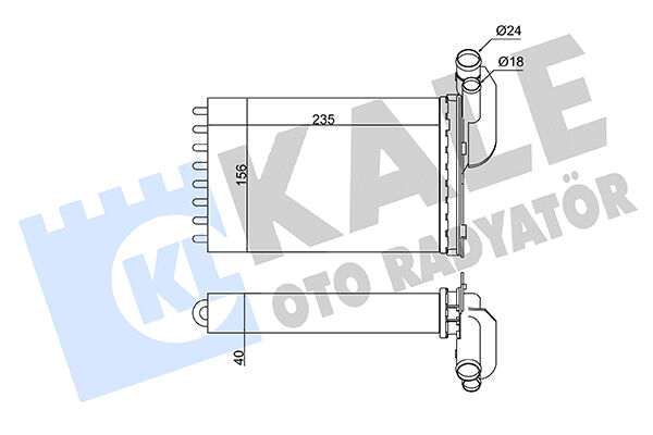 7701033457 Kalorifer Radyatörü KALE | Renault Kangoo