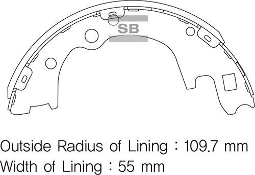 58350 4EA00 Arka Kampana Pabuç Balata SANGSIN | Hyundai H100 2.5L Kamyon