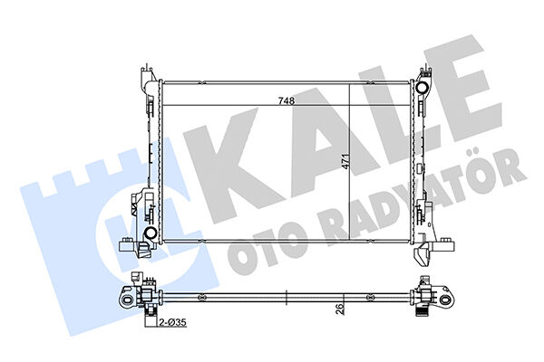 214104966R Su Radyatörü KALE | Renault Trafic