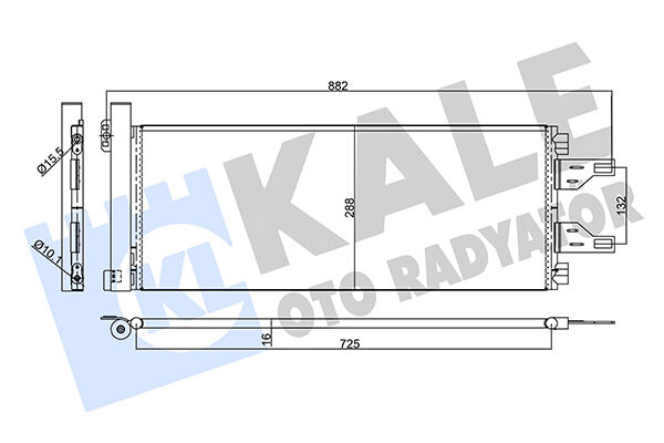 1610115880 Klima Radyatörü KALE | Fiat Ducato