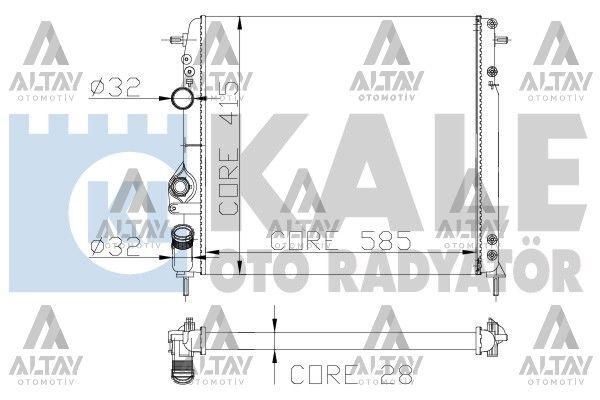 7701352976 Su Radyatörü KALE | Renault Scenic