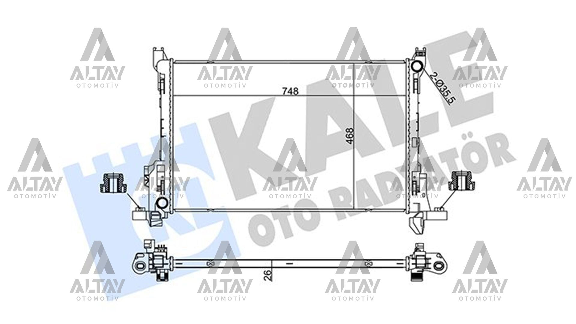 214103569R Su Radyatörü KALE | Renault Trafic