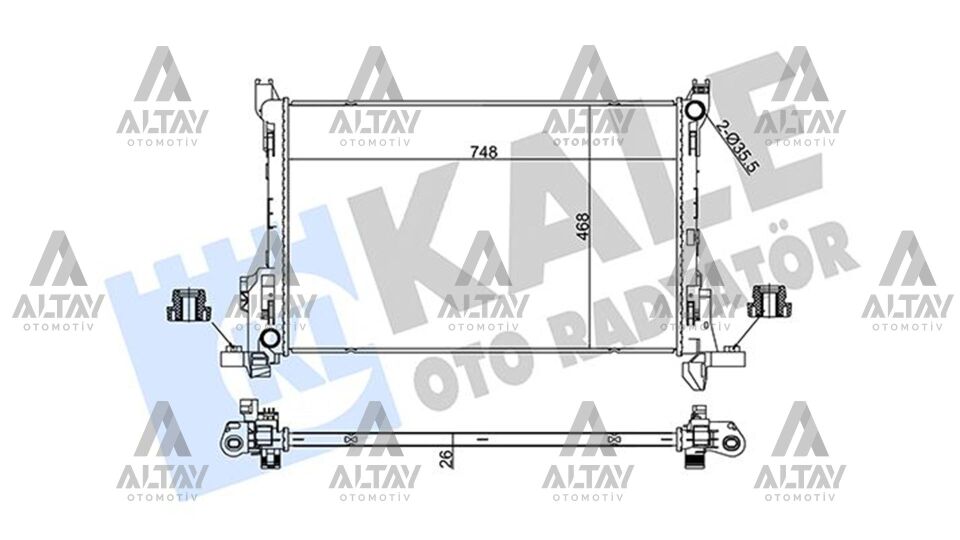 214103569R Su Radyatörü KALE | Renault Trafic