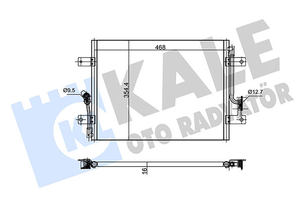 46834668 Klima Radyatörü KALE | Fiat Palio