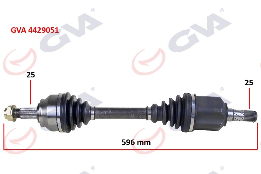 51815194 Komple Aks Sol GVA | Doblo 1.6 MJT At / mt 596mm