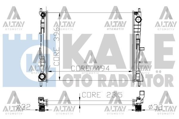 8200138738 Su Radyatörü KALE | Renault Clio 3