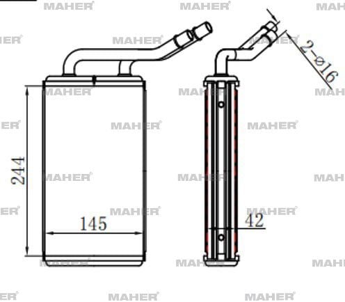 YC1H18476AB Kalorifer Radyatörü MAHER | Ford Transit