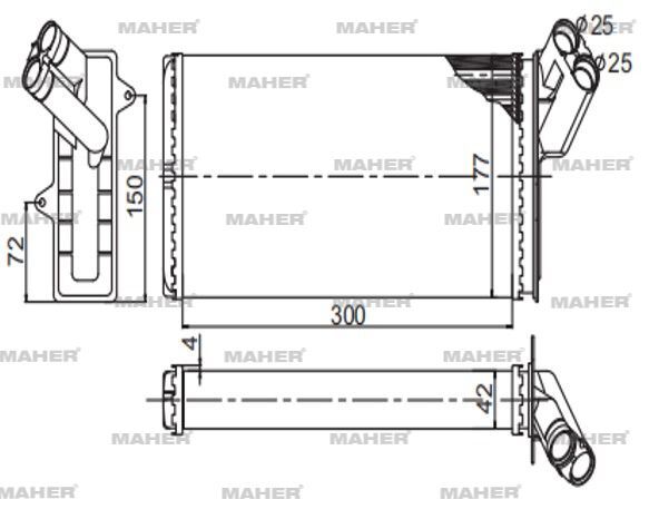 9566944680 Kalorifer Radyatörü MAHER | Fiat Scudo