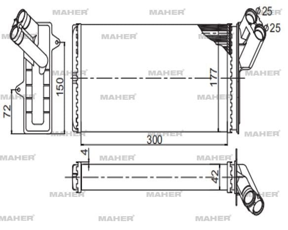 9566944680 Kalorifer Radyatörü MAHER | Fiat Scudo
