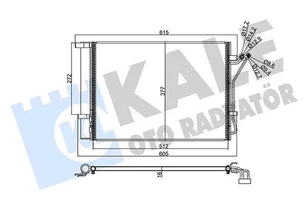 976064P000 Kondenser | Hyundai i20 I 1.2 08 15 i20 I 1.4 08 15 KALE