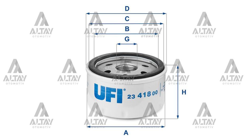 7700274177 Yağ Filtresi UFI | Renault Fluence