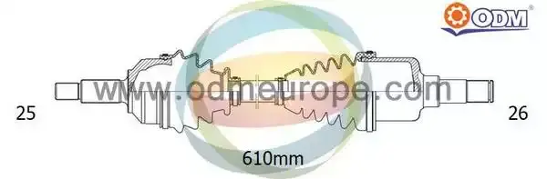 1805656 Komple Aks Sol On VEKA | Ford Fiesta VI 1.4i A t Uzunluk 604 Mm 2008 2012