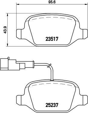 77365858 Fren Balata Arka Cift Fisli LEO | Fiat Linea 1.6 MJT 2010 / Linea 1.4 2010