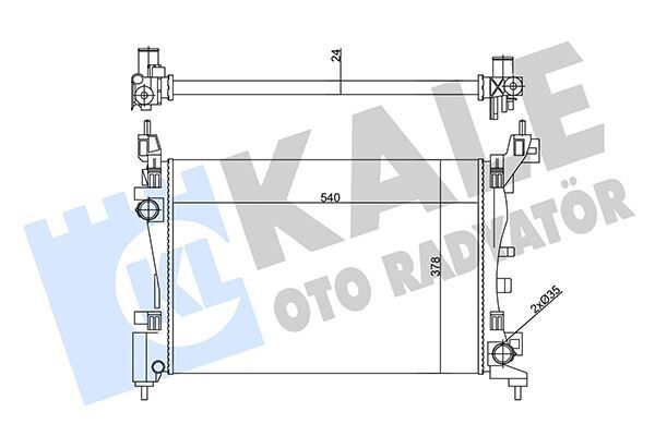 51864284 Su Radyatörü KALE OTO RADYATOR | Fiat Punto fiorino qubo 1.2 1.4 1.4 1